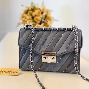 🎉ONE DAY SALE🎉 Michael Kors Rose medium flap shoulder bag grey